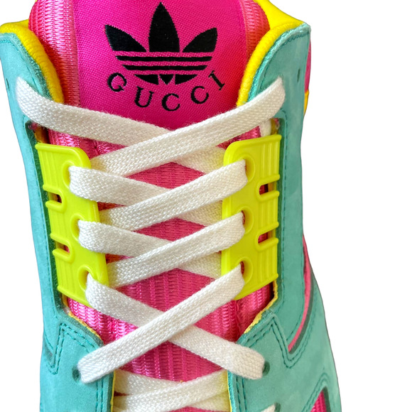 Gucci X Adidas ZX 8000 Low Top Sneakers Womens Pink Green 8 | US 8.5 New main image 16